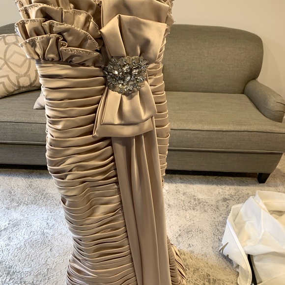 Jovani gold evening gown